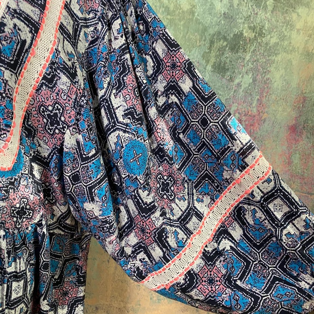 NWT📌 Vintage America Crochet Trim Peasant Top - Picture 5 of 15